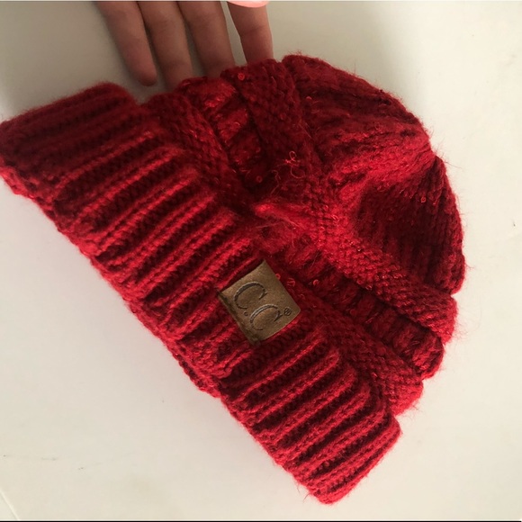 C.C. Ribbed Sequin Beanie - Picture 7 of 7